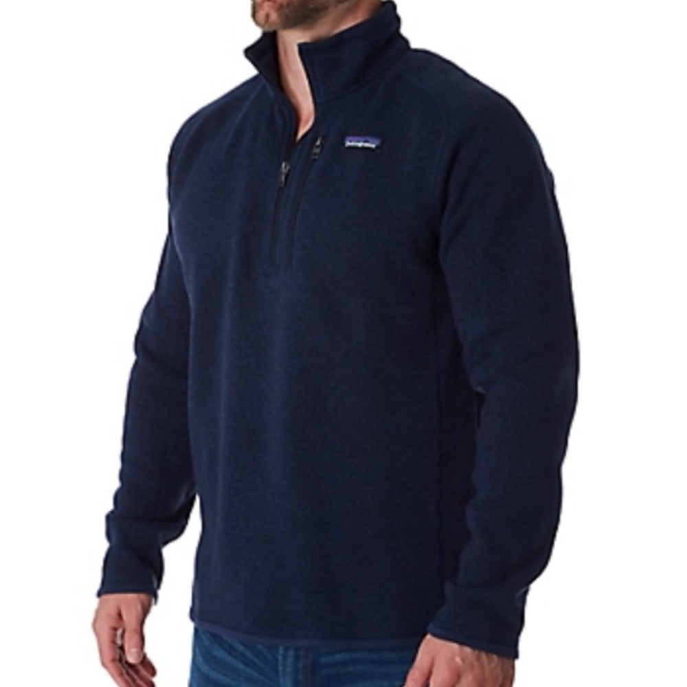 Patagonia Mens 1/4 Zip Blue Better Sweater Fleece Performance Sweater